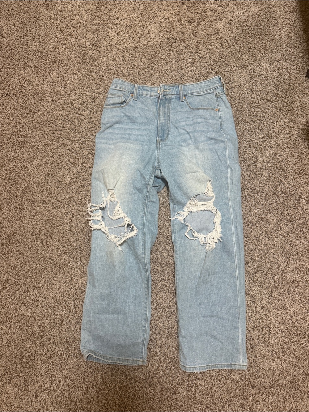 Universal Thread Light Blue Ripped Boyfriend Jeans